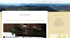 Desktop Screenshot of geigerhof.net