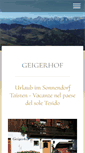 Mobile Screenshot of geigerhof.net