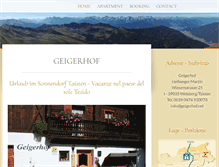 Tablet Screenshot of geigerhof.net